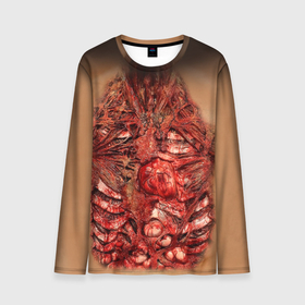 Мужской лонгслив 3D с принтом Открытая грудная клетка в Санкт-Петербурге, 100% полиэстер | длинные рукава, круглый вырез горловины, полуприлегающий силуэт | halloween | кровавая рана | кровь | рана на груди | хеллоуин | хелоуин | хэллоуин | хэлоуин