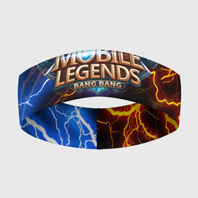 Повязка на голову 3D с принтом Mobile Legends разряды молний   flash ,  |  | 515 unite | bang bang | battle arena | moba | mobile legends | mobile legends bang bang | online battle arena | банг банг | моба | мобайл легенд | мобиле легендс