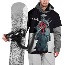 Накидка на куртку 3D с принтом Скелет Самурай с трубкой на черно белом фоне в Курске, 100% полиэстер |  | catana | ninja | samurai | skillet | sword | катана | киберпанк | маска самурая | меч | пират | путь война | самурай | сёгун | семь самураев | скелет | скилет | токио | чёрный самурай | японский самурай