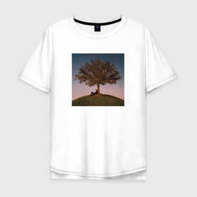 Мужская футболка хлопок Oversize с принтом TYRON slowthai , 100% хлопок | свободный крой, круглый ворот, “спинка” длиннее передней части | slowthai | tyron | альбом | обложка альбома | рэп | слоутай | тайрон | хип хоп