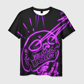 Мужская футболка 3D с принтом Люби череп , 100% полиэфир | прямой крой, круглый вырез горловины, длина до линии бедер | dark | dead | dead life | deadlife | life | love | любовь | череп