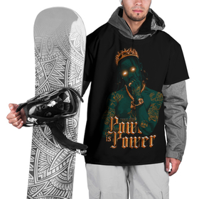 Накидка на куртку 3D с принтом Сила Тревиса в Тюмени, 100% полиэстер |  | hip hop | rap | rep | travis scott | исполнители | исполнитель | музыка | реп | трвис скотт | тревис скотт