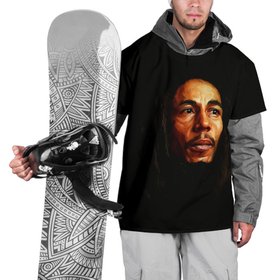 Накидка на куртку 3D с принтом Bob Marley Art в Кировске, 100% полиэстер |  | bob marley | reggi | reggy | боб марли | исполнители | исполнитель | музыка | регги