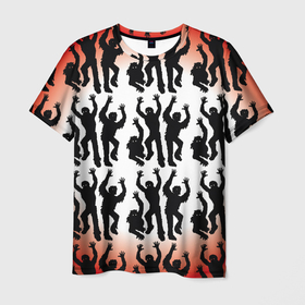 Мужская футболка 3D с принтом HORROR Z в Кировске, 100% полиэфир | прямой крой, круглый вырез горловины, длина до линии бедер | halloween | horror | shape | zombie | силует
