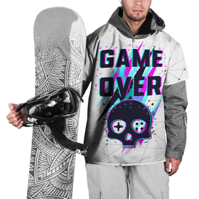 Накидка на куртку 3D с принтом Game OVER   NEON 3D в Белгороде, 100% полиэстер |  | Тематика изображения на принте: игра | неон | неоновый принт | неоновый череп | череп