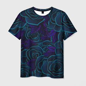 Мужская футболка 3D с принтом Пепельная Роза в Кировске, 100% полиэфир | прямой крой, круглый вырез горловины, длина до линии бедер | Тематика изображения на принте: kizaru | аниме | красивые рисунки | тренды | тропики