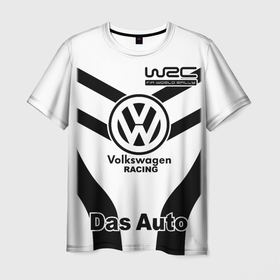 Мужская футболка 3D с принтом Volkswagen  Das Auto , 100% полиэфир | прямой крой, круглый вырез горловины, длина до линии бедер | volkswagen | автоспорт | логотипы | надписи | немецкая классика | немецкие машины | ралли | фольксваген