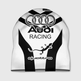 Шапка 3D с принтом Audi  Quattro в Санкт-Петербурге, 100% полиэстер | универсальный размер, печать по всей поверхности изделия | audi | ауди | гонки | логотипы | надписи | немецкая классика | немецкие машины