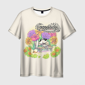 Мужская футболка 3D с принтом Chicory: A Colorful Tale в Новосибирске, 100% полиэфир | прямой крой, круглый вырез горловины, длина до линии бедер | chicory | chicory a colorful tale | детская игра | игра | раскраска | цветная сказка | цикория