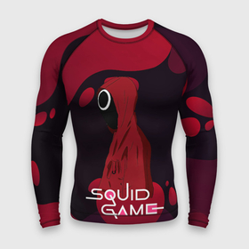 Мужской рашгард 3D с принтом Игра в кальмара Red  Black в Белгороде,  |  | among us | squid game | выживание | игра в кальмара | кальмар | корейский | корея | хван чжун хо | чо сан