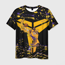 Мужская футболка 3D с принтом Los angeles lakers NBA , 100% полиэфир | прямой крой, круглый вырез горловины, длина до линии бедер | 24 | kobebryant | lakers | nba | баскетбол | баскетболист | коби брайант | лейкерс | нба | спорт
