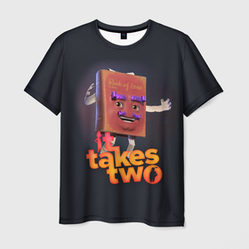 Мужская футболка 3D с принтом It Takes Two Док Хаким в Тюмени, 100% полиэфир | прямой крой, круглый вырез горловины, длина до линии бедер | it takes two | док хаким | игра | ит такес тво | ит такес ту | ит тейк ту | книга