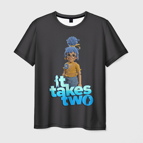 Мужская футболка 3D с принтом It Takes Two Мэй в Тюмени, 100% полиэфир | прямой крой, круглый вырез горловины, длина до линии бедер | it takes two | игра | ит такес тво | ит такес ту | ит тейк ту | мэй