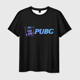 Мужская футболка 3D с принтом PUBG NEON, в Белгороде, 100% полиэфир | прямой крой, круглый вырез горловины, длина до линии бедер | battle royal | playerunknowns battlegrounds | pubg | пабг | пубг