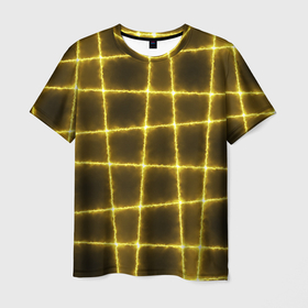 Мужская футболка 3D с принтом неоновый барьер , 100% полиэфир | прямой крой, круглый вырез горловины, длина до линии бедер | вечеринка | диджей | диско | клуб | неон | паттерн | танец