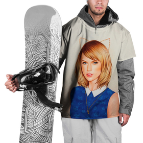 Накидка на куртку 3D с принтом Киска Тейлор в Екатеринбурге, 100% полиэстер |  | music | pop music | taylor swift | музыка | поп | попса | тейлор свифт