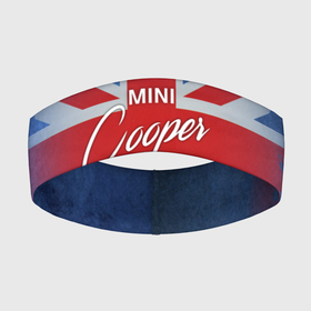 Повязка на голову 3D с принтом Mini cooper Великобритания в Новосибирске,  |  | авто | великобритания | лого | мини | флаг