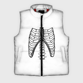 Мужской жилет утепленный 3D с принтом ребра скелета в Кировске,  |  | anatomy | bones | cell | chest | death | disks | halloween | open | ribs | skeleton | spine | анатомия | грудная | диски | клетка | кости | открытая | позвоночник | ребра | скелет | хэллоуин