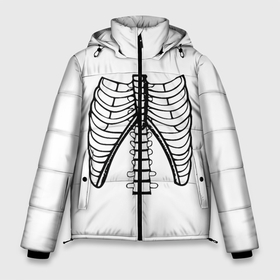 Мужская зимняя куртка 3D с принтом ребра скелета в Курске, верх — 100% полиэстер; подкладка — 100% полиэстер; утеплитель — 100% полиэстер | длина ниже бедра, свободный силуэт Оверсайз. Есть воротник-стойка, отстегивающийся капюшон и ветрозащитная планка. 

Боковые карманы с листочкой на кнопках и внутренний карман на молнии. | anatomy | bones | cell | chest | death | disks | halloween | open | ribs | skeleton | spine | анатомия | грудная | диски | клетка | кости | открытая | позвоночник | ребра | скелет | хэллоуин