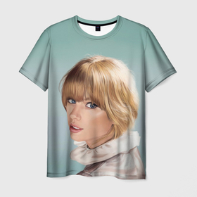 Мужская футболка 3D с принтом Обворожительная Тейлор в Екатеринбурге, 100% полиэфир | прямой крой, круглый вырез горловины, длина до линии бедер | music | pop music | taylor swift | музыка | поп | попса | тейлор свифт