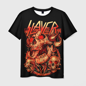 Мужская футболка 3D с принтом Slayer, Reign in Blood в Новосибирске, 100% полиэфир | прямой крой, круглый вырез горловины, длина до линии бедер | Тематика изображения на принте: metal | slayer | группы | метал | музыка | рок | трэшметал