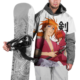 Накидка на куртку 3D с принтом Бродяга Кенсин    Химура , 100% полиэстер |  | rk | ruroken | rurouni kenshin | samurai x | аниме | бродяга кэнсин | манга | самурай икс | химура