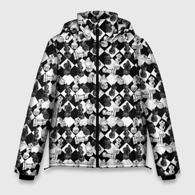 Мужская зимняя куртка 3D с принтом Шахматы на шахматной доске в Новосибирске, верх — 100% полиэстер; подкладка — 100% полиэстер; утеплитель — 100% полиэстер | длина ниже бедра, свободный силуэт Оверсайз. Есть воротник-стойка, отстегивающийся капюшон и ветрозащитная планка. 

Боковые карманы с листочкой на кнопках и внутренний карман на молнии. | chess | анатолий карпов | бобби фишер | владимир крамник | гари каспаров | игра | король | ладья | магнус карлсен | математика | михаил ботвинник | пешка | ферзь | хосерауль капабланка | чёрнобелые