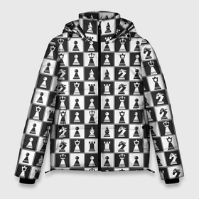 Мужская зимняя куртка 3D с принтом Шахматы (Шахматные Фигуры) в Тюмени, верх — 100% полиэстер; подкладка — 100% полиэстер; утеплитель — 100% полиэстер | длина ниже бедра, свободный силуэт Оверсайз. Есть воротник-стойка, отстегивающийся капюшон и ветрозащитная планка. 

Боковые карманы с листочкой на кнопках и внутренний карман на молнии. | chess | анатолий карпов | бобби фишер | владимир крамник | гари каспаров | игра | король | ладья | магнус карлсен | математика | михаил ботвинник | пешка | ферзь | хосерауль капабланка | чёрнобелые