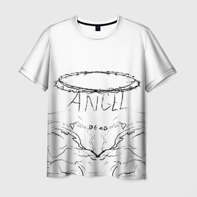 Мужская футболка 3D с принтом Angel of dead в Санкт-Петербурге, 100% полиэфир | прямой крой, круглый вырез горловины, длина до линии бедер | angel | dead | ангел | нимб | нимб с шипами | шипы