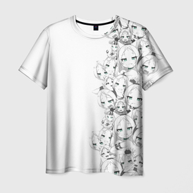Мужская футболка 3D с принтом Личная Симс в Кировске, 100% полиэфир | прямой крой, круглый вырез горловины, длина до линии бедер | 2d | аниме | кошкодевочка | неко | симс | у ушами