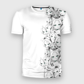 Мужская футболка 3D Slim с принтом Личная Симс в Кировске, 100% полиэстер с улучшенными характеристиками | приталенный силуэт, круглая горловина, широкие плечи, сужается к линии бедра | 2d | аниме | кошкодевочка | неко | симс | у ушами