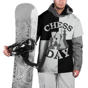 Накидка на куртку 3D с принтом Шахматный День , 100% полиэстер |  | Тематика изображения на принте: chess | анатолий карпов | бобби фишер | владимир крамник | гари каспаров | игра | король | ладья | магнус карлсен | математика | михаил ботвинник | пешка | ферзь | хосерауль капабланка | чёрнобелые
