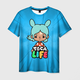 Мужская футболка 3D с принтом Toca Boca game | Тока бока Рита в Новосибирске, 100% полиэфир | прямой крой, круглый вырез горловины, длина до линии бедер | toca boca | детская игра | игра | лого | логотип | персонажи | прикоснуться ко рту | рита | тока бока