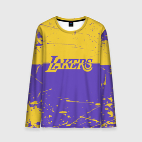 Мужской лонгслив 3D с принтом Kobe Bryant   Los Angeles Lakers   NBA в Белгороде, 100% полиэстер | длинные рукава, круглый вырез горловины, полуприлегающий силуэт | 24 | kobebryant | lakers | nba | баскетбол | баскетболист | коби брайант | лейкерс | нба | спорт