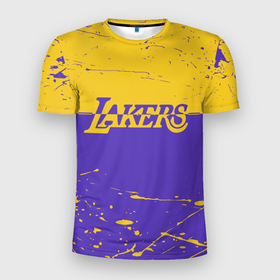 Мужская футболка 3D Slim с принтом Kobe Bryant   Los Angeles Lakers   NBA в Кировске, 100% полиэстер с улучшенными характеристиками | приталенный силуэт, круглая горловина, широкие плечи, сужается к линии бедра | 24 | kobebryant | lakers | nba | баскетбол | баскетболист | коби брайант | лейкерс | нба | спорт