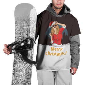 Накидка на куртку 3D с принтом Снегурка (Merry Christmas) в Новосибирске, 100% полиэстер |  | christmas | merry christmas | santa claus | дед мороз | ёлка | зима | мороз | новый год | подарок | праздник | рождество | с новым годом | санта клаус | снегурочка | снежинки