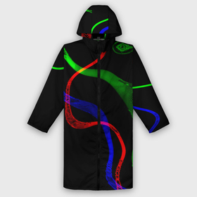 Дождевик унисекс 3D с принтом Неоновый хаос 3D Neon chaos 3D в городе Новоалтайск,  |  | abstraction | chaos | colors | neon | stripes | абстракция | неон | полосы | хаос | цвета | чёрный фон