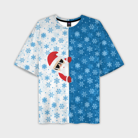 Мужская футболка OVERSIZE 3D с принтом С Новым Годом (дед мороз) ,  |  | Тематика изображения на принте: christmas | merry christmas | santa claus | дед мороз | ёлка | зима | мороз | новый год | подарок | праздник | рождество | с новым годом | санта клаус | снегурочка | снежинки