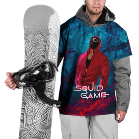 Накидка на куртку 3D с принтом Сериал Squid game Игра в кальмара в Тюмени, 100% полиэстер |  | squid game | выживание | игра в кальмара | кальмар | корейский | корея