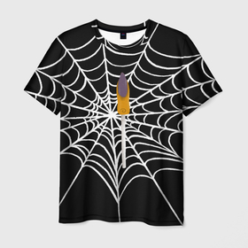 Мужская футболка 3D с принтом пальчик для паучка в Санкт-Петербурге, 100% полиэфир | прямой крой, круглый вырез горловины, длина до линии бедер | вечеринка | диджей | игра | квест | клуб | лак | маникюр | мертвец | ноготь | палец | палочка | паук | паутина | пилка | тело | хэллоуин | чупачупс