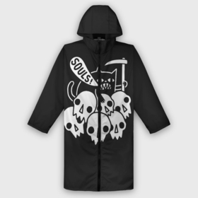 Дождевик унисекс 3D с принтом Кот   Жнец в городе Новоалтайск,  |  | apocalypse | cat | death | halloween | mountain | reaper | rider | skull | soul | апокалипсиса | белое | всадник | гора | душа | жнец | кот | кошка | хэллоуин | череп | черепа | черное
