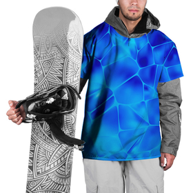 Накидка на куртку 3D с принтом Ice Under Water , 100% полиэстер |  | blue | geometry | gradient | ice | neon | polygon | polygonal | waporwave | water | абстрактный | вода | волны | геометрический узор | геометрия | голубые волны | градиент | зима | зимний узор | лед | ледяная абстракция | ледяной