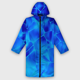 Дождевик унисекс 3D с принтом Ice Under Water в городе Новоалтайск,  |  | blue | geometry | gradient | ice | neon | polygon | polygonal | waporwave | water | абстрактный | вода | волны | геометрический узор | геометрия | голубые волны | градиент | зима | зимний узор | лед | ледяная абстракция | ледяной