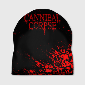 Шапка 3D с принтом CANNIBAL CORPSE КРАСНЫЕ ЧЕРЕПА в Курске, 100% полиэстер | универсальный размер, печать по всей поверхности изделия | cannibal | cannibal corpse | corpse | death metal | deathgrind | алекс уэбстер | брутальный дэт метал | дэт метал | дэтграйнд | каннибал корпс | кеннибал корпс | кэннибал корпс | пол мазуркевич | роб барретт | труп каннибала