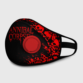Маска из неопрена с принтом CANNIBAL CORPSE КРАСНЫЕ ЧЕРЕПА в городе Новоалтайск, неопрен 100% | Форма огибающая нос. Резинки для ушей с дополнительной резинкой на затылке. Клапан для выдоха для активного дыхания при занятиях спортом. Эластичный материал маски и окантовки для лучшего растяжения и прилегания маски.  | Тематика изображения на принте: cannibal | cannibal corpse | corpse | death metal | deathgrind | алекс уэбстер | брутальный дэт метал | дэт метал | дэтграйнд | каннибал корпс | кеннибал корпс | кэннибал корпс | пол мазуркевич | роб барретт | труп каннибала