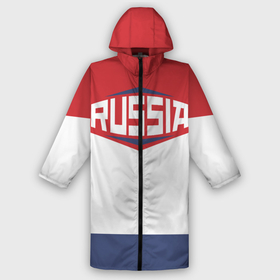 Дождевик унисекс 3D с принтом Russia в городе Новоалтайск,  |  | background | russia | russian national team | россия | сборная россии | фон