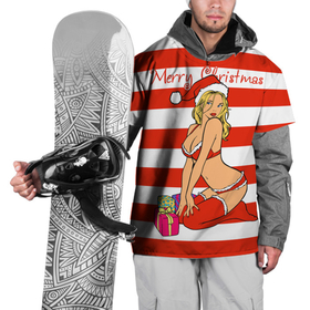 Накидка на куртку 3D с принтом Sexy Merry Christmas , 100% полиэстер |  | bikini | gift boxes | girl | happy new year | merry christmas | red cap | santa claus | snow maiden | бикини | девушка | коробки подарки | красная шапка колпак | новый год | рождество | санта клаус | снег