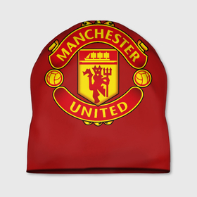 Шапка 3D с принтом Manchester United F C , 100% полиэстер | универсальный размер, печать по всей поверхности изделия | manchester | manchester united | mu | клубы | футбол