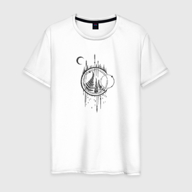 Мужская футболка хлопок с принтом Fern Witch в Курске, 100% хлопок | прямой крой, круглый вырез горловины, длина до линии бедер, слегка спущенное плечо. | лес | листья | папоротник | узор | цветы
