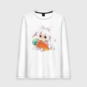 Мужской лонгслив хлопок с принтом Кролик тян в Белгороде, 100% хлопок |  | animal | anime | anime bunny girl | anime chan | bunnies | carrot | chan | chibiki neko | girl | hare | rabbit | rabbit chan | rodent | аниме | аниме зайка девушка | аниме тян | грызун | девушка | животное | зайчики | заяц | кролик | кролик тян | морковь 